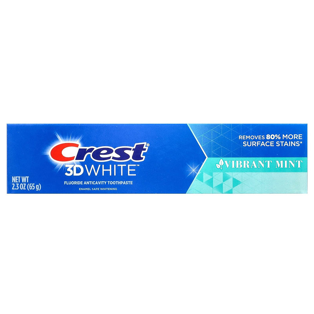 Crest Whitens Teeth Refreshing Mint 3D White Toothpaste Vibrant Mint 2.3Oz (65g)